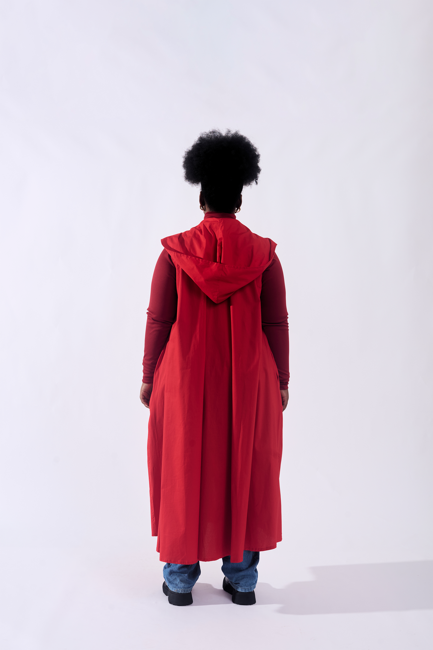 ABRIGO / VESTIDO CON CAPOTA ROJO #1